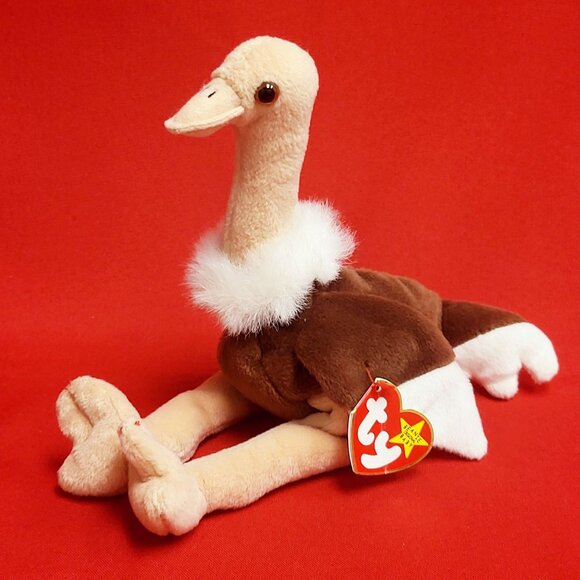 Ty Beanie Babies Stretch The Ostrich 1997 Animal Plush Stuff Toy - Picture 11 of 11